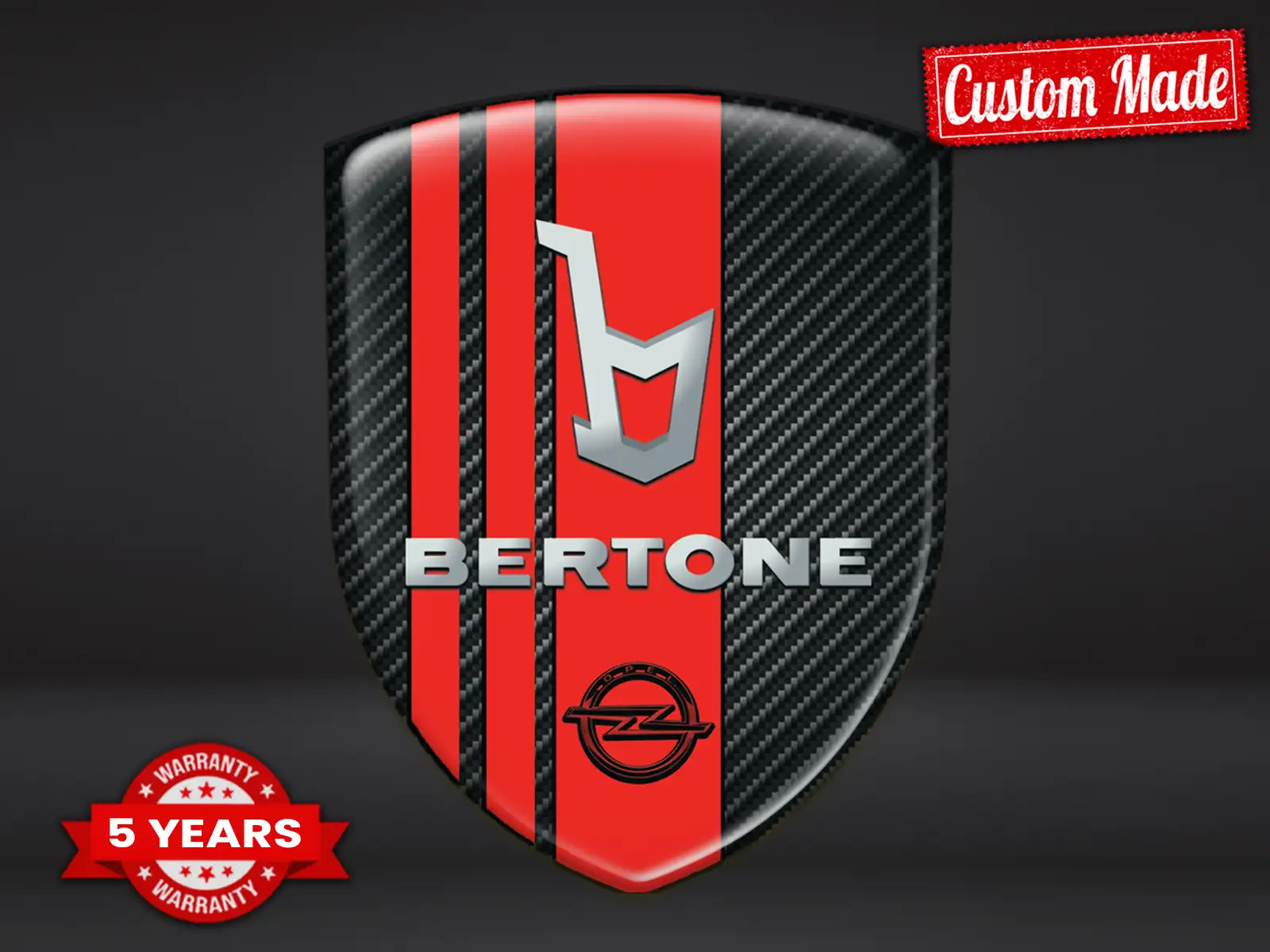 Bertone Autoaufkleber Premium Stern Modern